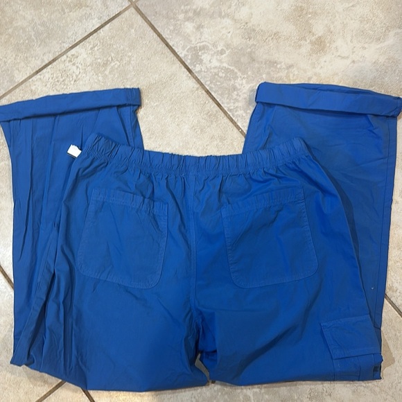 NEW! Aerie Royal Blue Skater Baggy Wide Leg Cargo Pants L 90s - Picture 8 of 8